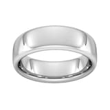 Goldsmiths 7mm Slight Court Extra Heavy Wedding Ring In Platinum