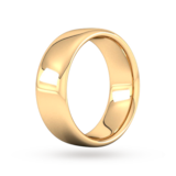 Goldsmiths 8mm Slight Court Extra Heavy Wedding Ring In 9 Carat Yellow Gold - Ring Size T