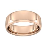 Goldsmiths 8mm Slight Court Extra Heavy Wedding Ring In 9 Carat Rose Gold - Ring Size Q