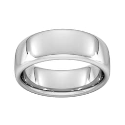 08305898 - 8mm Slight Court Extra Heavy Wedding Ring In 950 Palladium