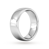 Goldsmiths 8mm Slight Court Extra Heavy Wedding Ring In 950 Palladium - Ring Size P