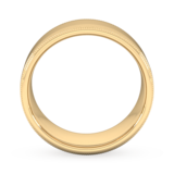 Goldsmiths 8mm Slight Court Extra Heavy Milgrain Edge Wedding Ring In 9 Carat Yellow Gold - Ring Size M