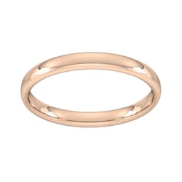 08305989 - 2.5mm Slight Court Standard Wedding Ring In 18 Carat Rose Gold
