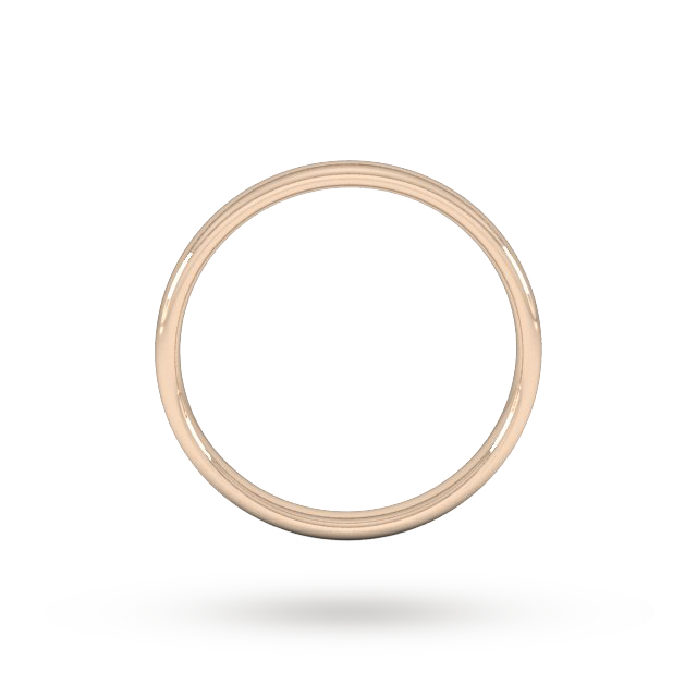 Goldsmiths 2.5mm Slight Court Standard Wedding Ring In 18 Carat Rose Gold