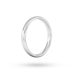 Goldsmiths 2.5mm Slight Court Standard Wedding Ring In 950 Palladium