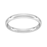 Goldsmiths 2.5mm Slight Court Standard Wedding Ring In Sterling Silver