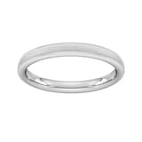 Goldsmiths 2.5mm Slight Court Standard Matt Finished Wedding Ring In 950 Palladium