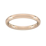 Goldsmiths 2.5mm Slight Court Standard Milgrain Edge Wedding Ring In 9 Carat Rose Gold - Ring Size J