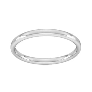 Goldsmiths 2mm Slight Court Standard Wedding Ring In 950 Palladium