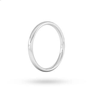 Goldsmiths 2mm Slight Court Standard Wedding Ring In 950 Palladium