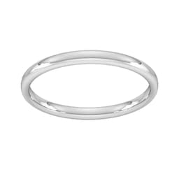 08306025 - 2mm Slight Court Standard Wedding Ring In Sterling Silver
