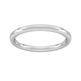 Goldsmiths 2mm Slight Court Standard Milgrain Edge Wedding Ring In 9 Carat White Gold