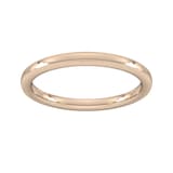 Goldsmiths 2mm Slight Court Standard Milgrain Edge Wedding Ring In 9 Carat Rose Gold