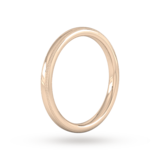 Goldsmiths 2mm Slight Court Standard Milgrain Edge Wedding Ring In 9 Carat Rose Gold