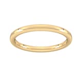 Goldsmiths 2mm Slight Court Standard Milgrain Edge Wedding Ring In 18 Carat Yellow Gold