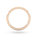 Goldsmiths 2mm Slight Court Standard Matt Centre With Grooves Wedding Ring In 9 Carat Rose Gold