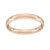 Goldsmiths 3mm Slight Court Standard Wedding Ring In 18 Carat Rose Gold