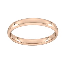 08306058 - 3mm Slight Court Standard Wedding Ring In 18 Carat Rose Gold