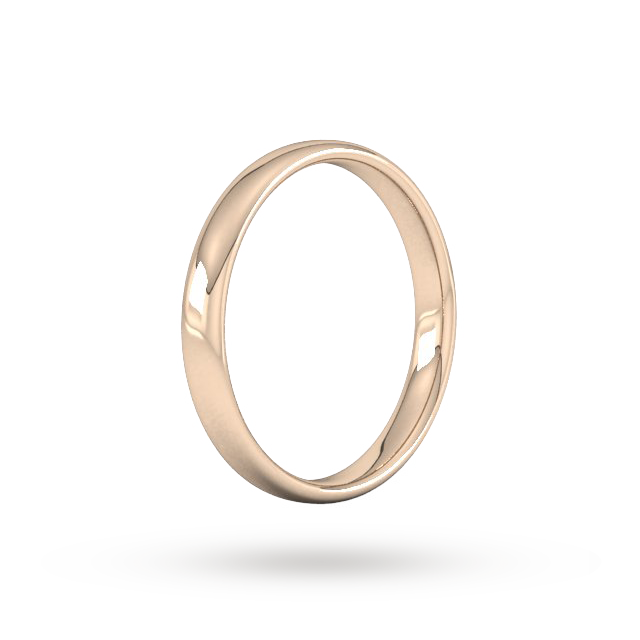 Goldsmiths 3mm Slight Court Standard Wedding Ring In 18 Carat Rose Gold