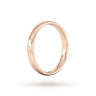 Goldsmiths 3mm Slight Court Standard Wedding Ring In 18 Carat Rose Gold