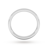 Goldsmiths 3mm Slight Court Standard Milgrain Edge Wedding Ring In 9 Carat White Gold - Ring Size K