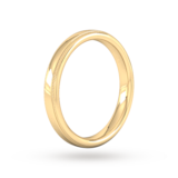 Goldsmiths 3mm Slight Court Standard Milgrain Edge Wedding Ring In 9 Carat Yellow Gold