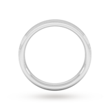Goldsmiths 3mm Slight Court Standard Milgrain Edge Wedding Ring In 18 Carat White Gold