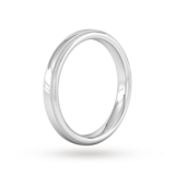 Goldsmiths 3mm Slight Court Standard Milgrain Edge Wedding Ring In 950 Palladium