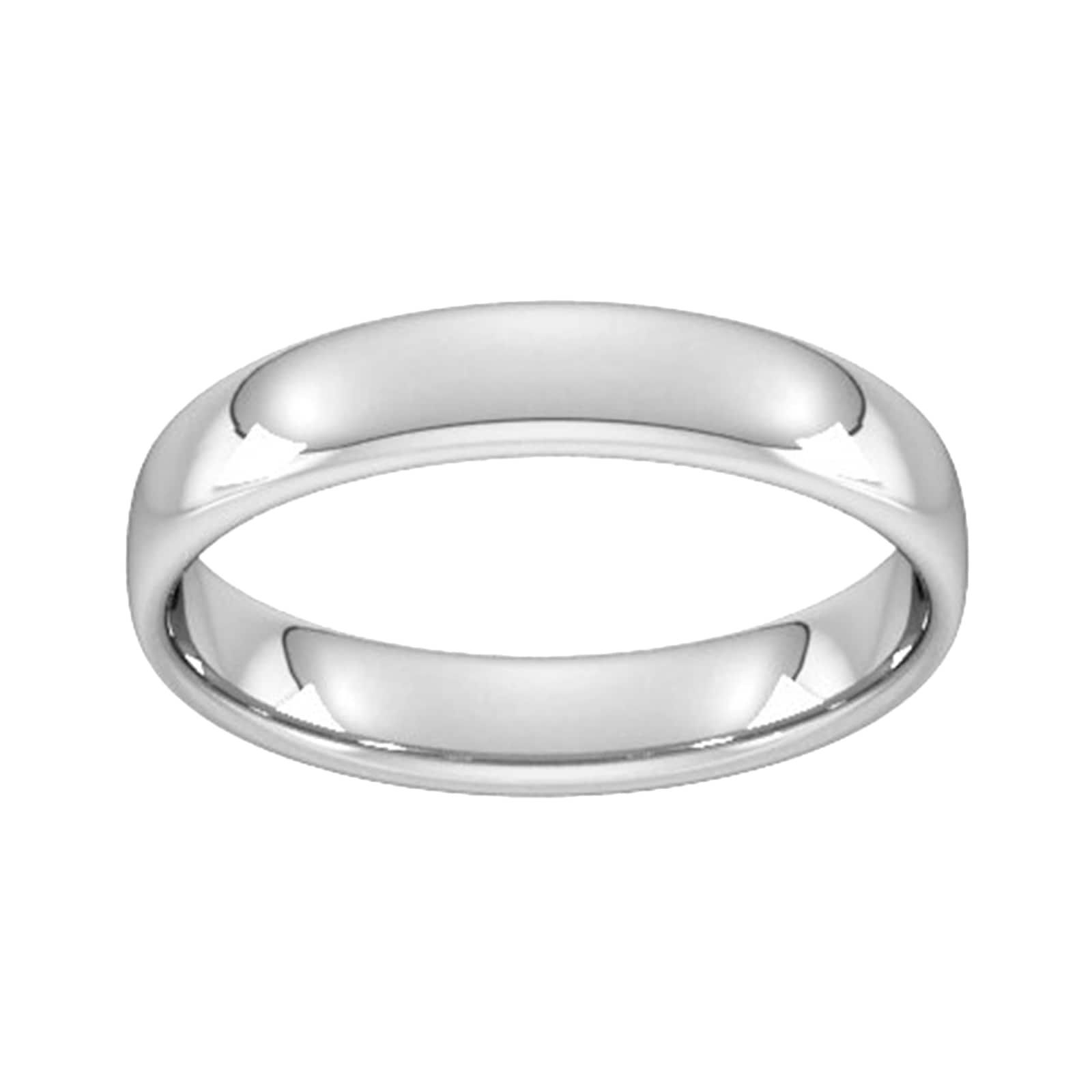 Goldsmiths 4mm Slight Court Standard Wedding Ring In Sterling Silver Goldsmiths 4mm Slight Court Standard Wedding Ring In Sterling Silver