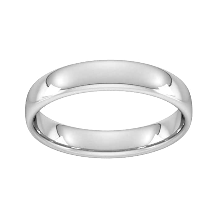 Goldsmiths 4mm Slight Court Standard Wedding Ring In Sterling Silver - Ring Size Q
