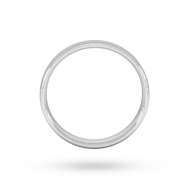 Goldsmiths 4mm Slight Court Standard Wedding Ring In Sterling Silver Goldsmiths 4mm Slight Court Standard Wedding Ring In Sterling Silver