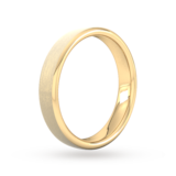 Goldsmiths 4mm Slight Court Standard Matt Finished Wedding Ring In 9 Carat Yellow Gold - Ring Size P