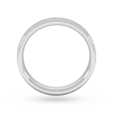 Goldsmiths 4mm Slight Court Standard Milgrain Edge Wedding Ring In 18 Carat White Gold - Ring Size J