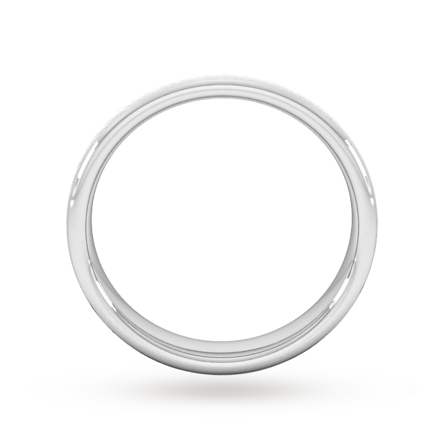Goldsmiths 4mm Slight Court Standard Diagonal Matt Finish Wedding Ring In Platinum - Ring Size P