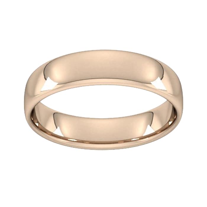 Goldsmiths 5mm Slight Court Standard Wedding Ring In 9 Carat Rose Gold