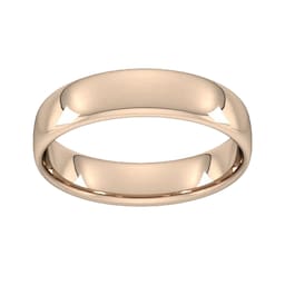 08306182 - 5mm Slight Court Standard Wedding Ring In 9 Carat Rose Gold