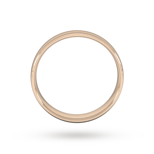 Goldsmiths 5mm Slight Court Standard Wedding Ring In 9 Carat Rose Gold