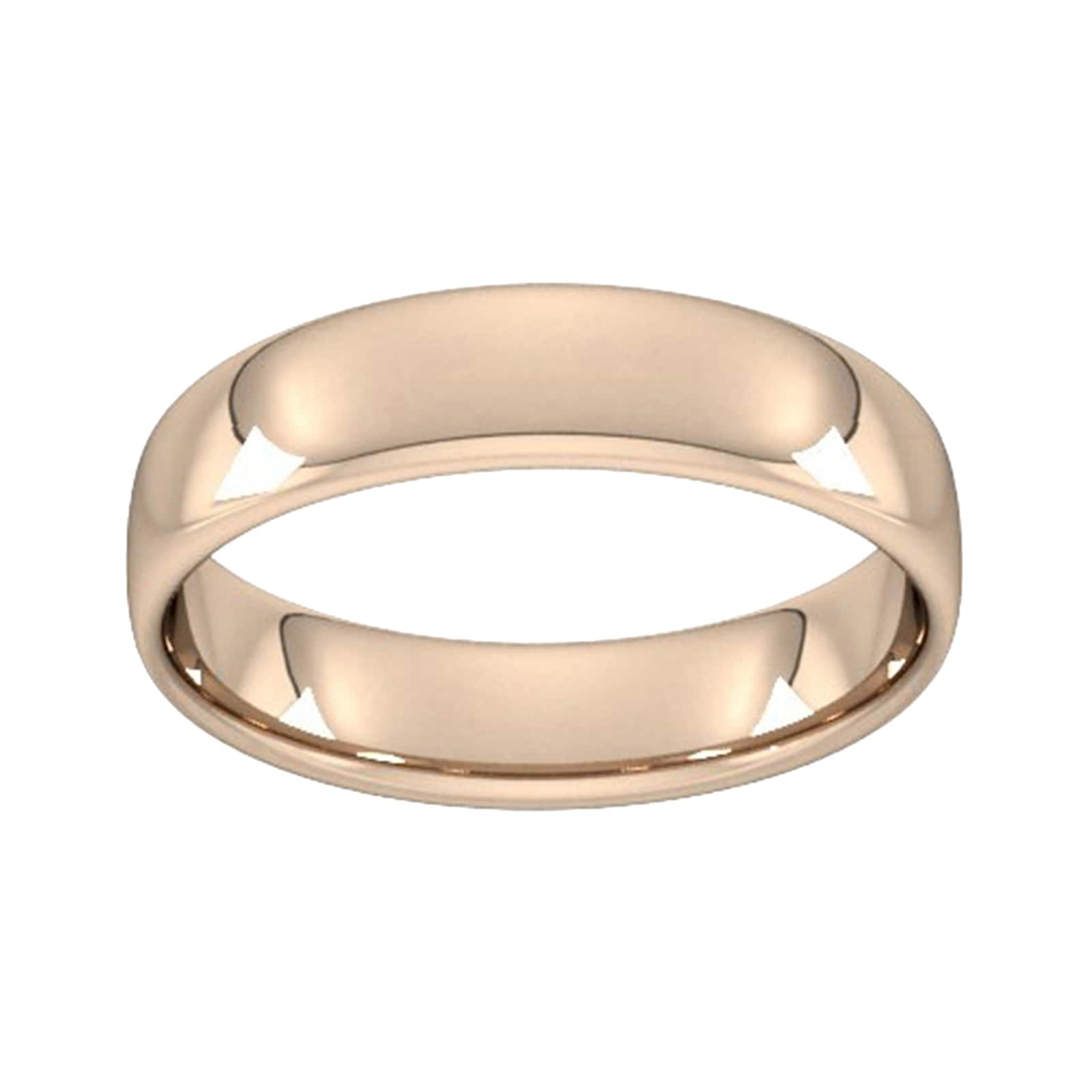 5mm Slight Court Standard Wedding Ring In 18 Carat Rose Gold - Ri