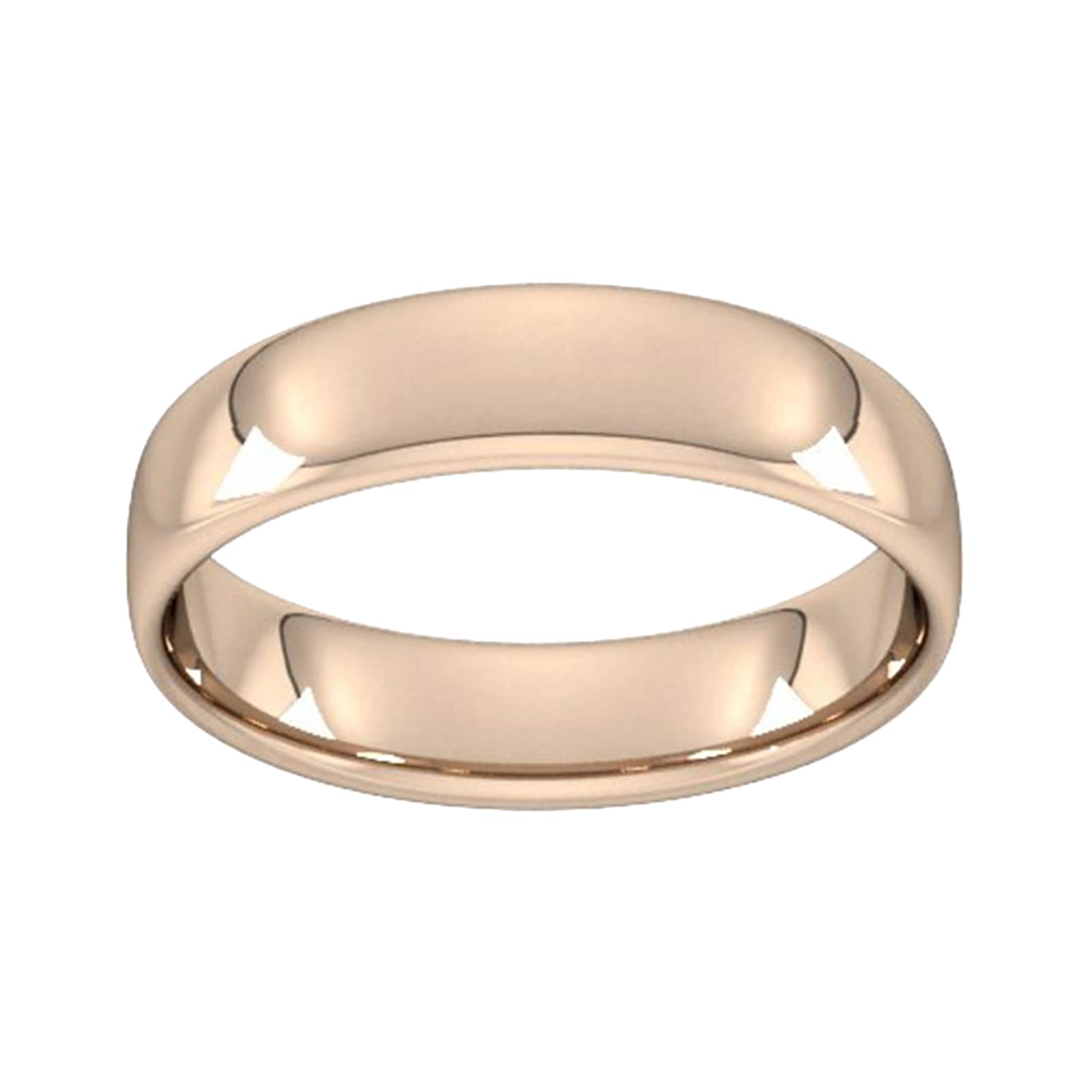 Goldsmiths 5mm Slight Court Standard Wedding Ring In 18 Carat Rose Gold
