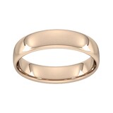 Goldsmiths 5mm Slight Court Standard Wedding Ring In 18 Carat Rose Gold - Ring Size R