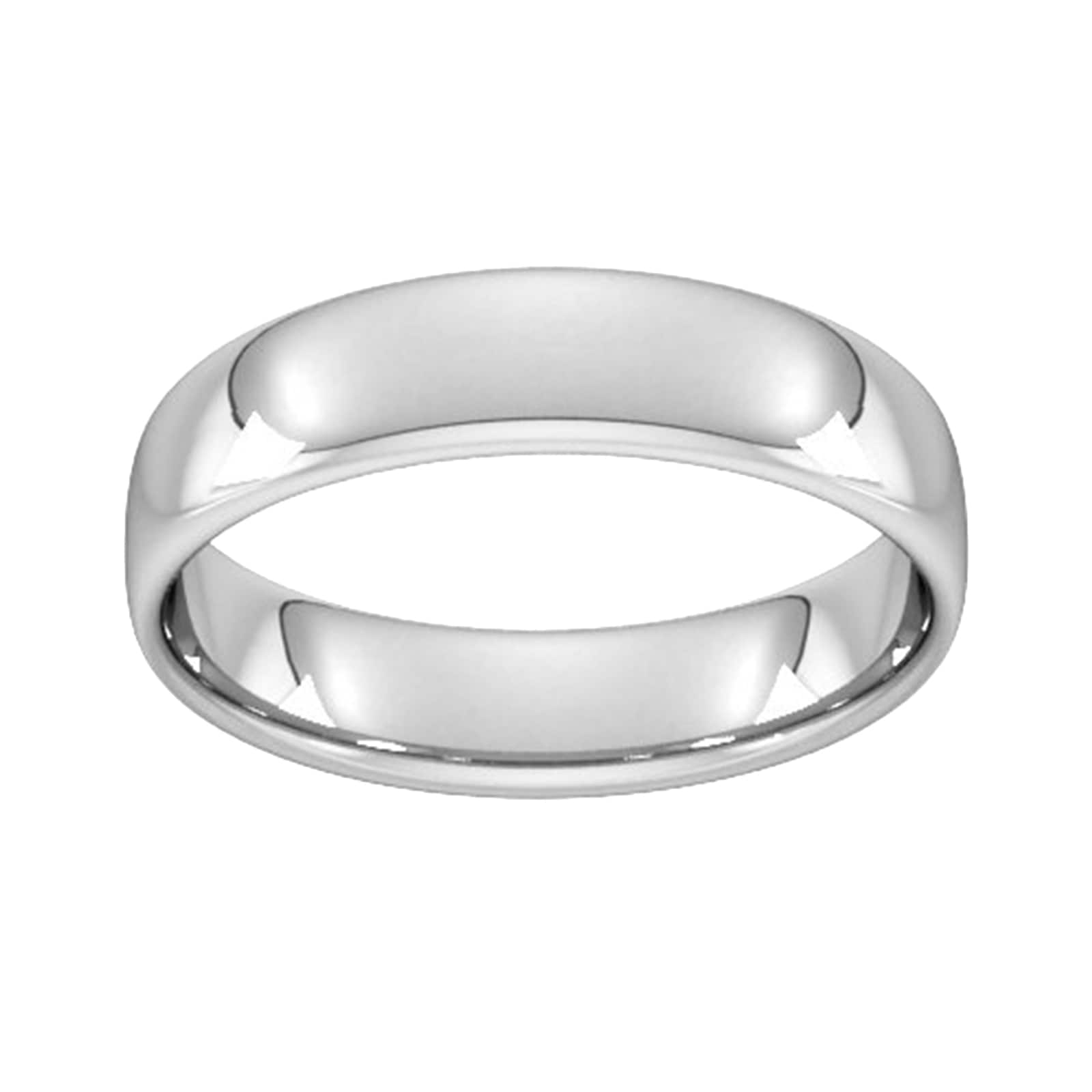 5mm Slight Court Standard Wedding Ring In Sterling Silver - Ring Size Z