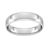 Goldsmiths 5mm Slight Court Standard Wedding Ring In Sterling Silver - Ring Size P