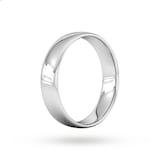 Goldsmiths 5mm Slight Court Standard Wedding Ring In Sterling Silver - Ring Size P