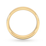 Goldsmiths 5mm Slight Court Standard Grooved Polished Finish Wedding Ring In 18 Carat Yellow Gold