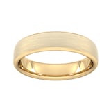 Goldsmiths 5mm Slight Court Standard Matt Finished Wedding Ring In 9 Carat Yellow Gold