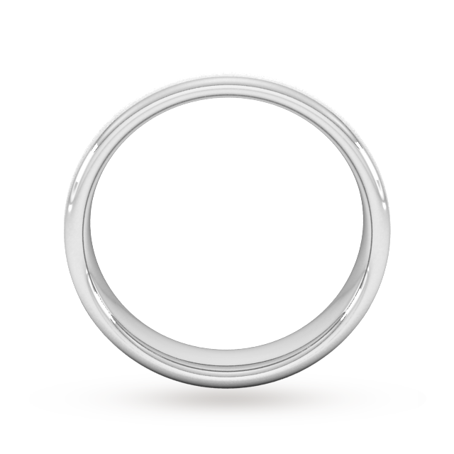 Goldsmiths 5mm Slight Court Standard Matt Finished Wedding Ring In Platinum - Ring Size S
