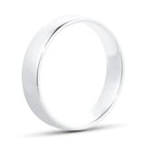 Goldsmiths 5mm Slight Court Heavy Wedding Ring In 9 Carat White Gold