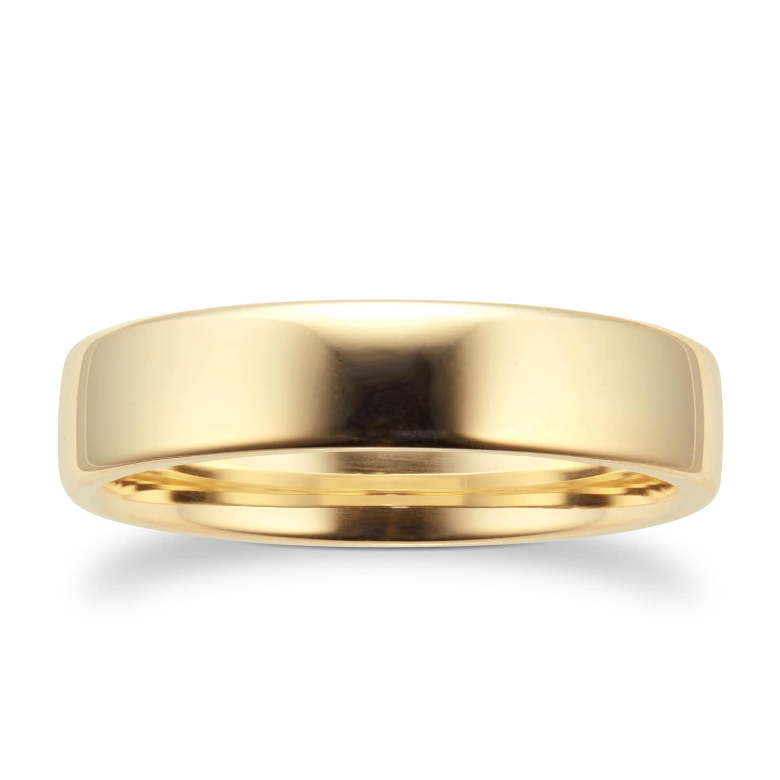 5mm Slight Court Heavy Wedding Ring In 9 Carat Yellow Gold - Ring Size T