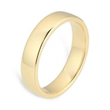 Goldsmiths 5mm Slight Court Heavy Wedding Ring In 9 Carat Yellow Gold - Ring Size R