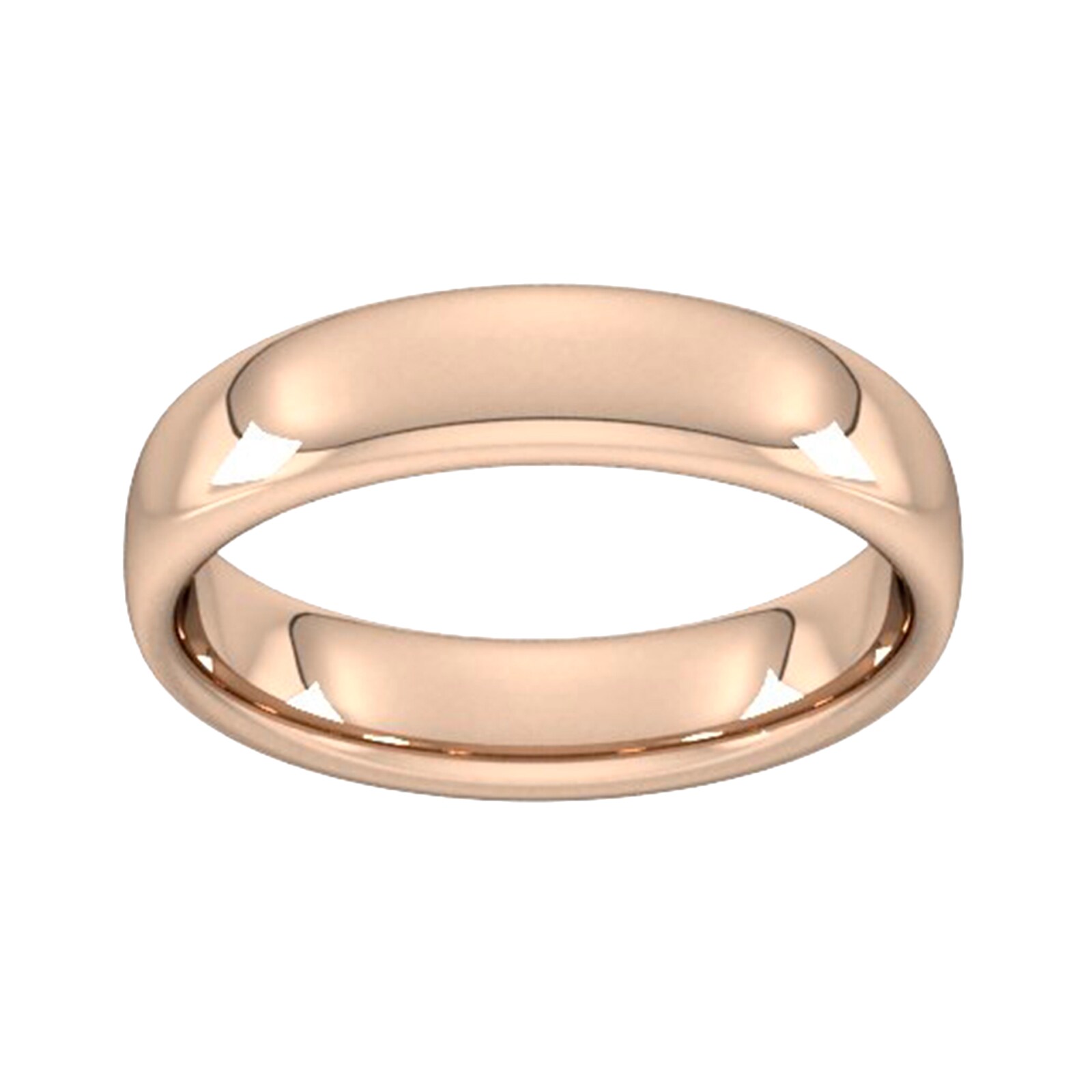 Goldsmiths 5mm Slight Court Heavy Wedding Ring In 9 Carat Rose Gold